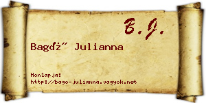 Bagó Julianna névjegykártya
